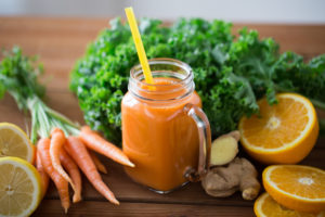 Zingy Orange, Carrot and Ginger Smoothie
