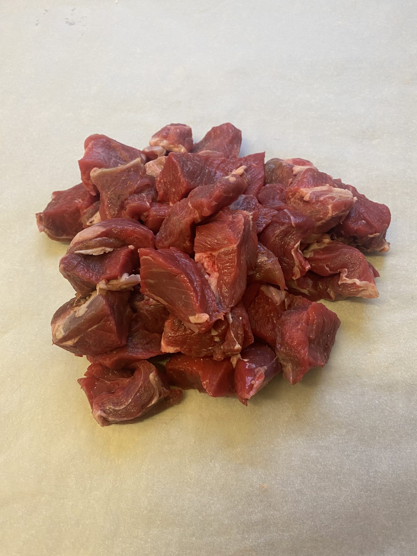 diced lamb