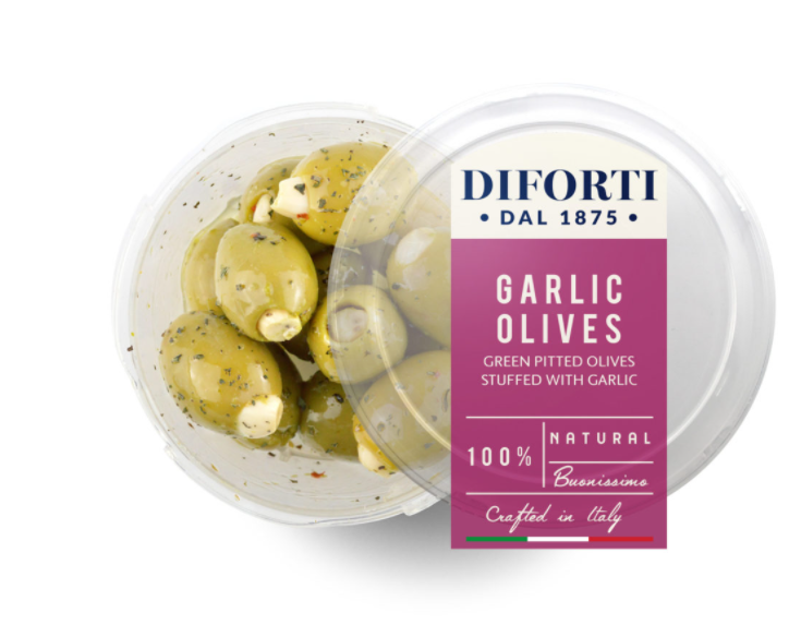 Green Olives Stuffed With Garlic 180g