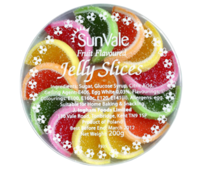 ASSORTED FRUIT FLAVOURED JELLY SLICES 200g