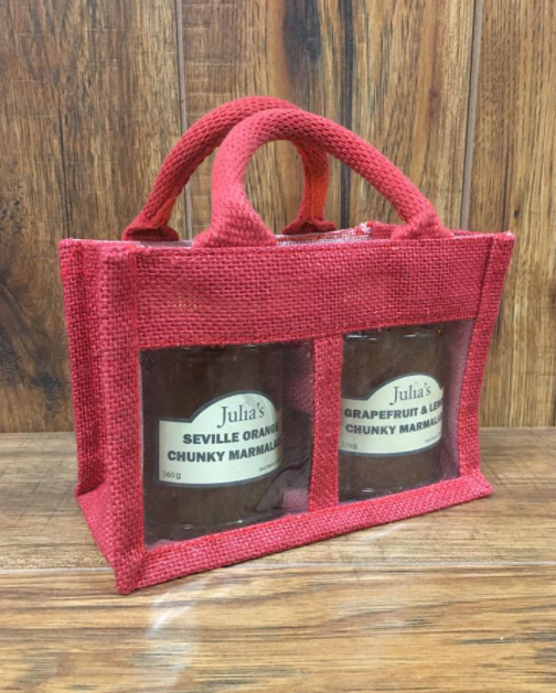 Julia's Twin Pack Marmalade in Jute Bag