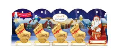 LINDT MILK CHOCOLATE SANTA SLEIGH 50G