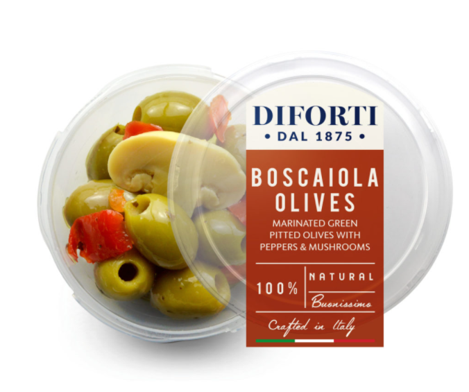 Boscaiola Green Pitted Olives 180g