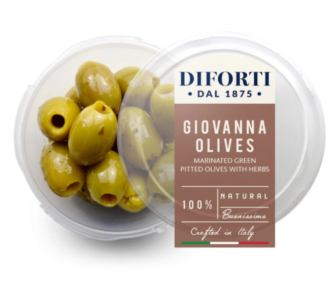 Giovanna Green Pitted Olives 180g