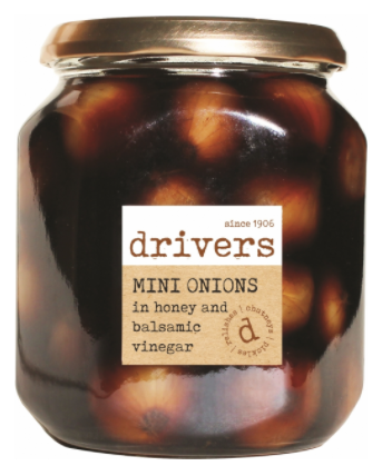 DRIVER'S Mini Onions in Honey & Balsamic Vinegar 550g