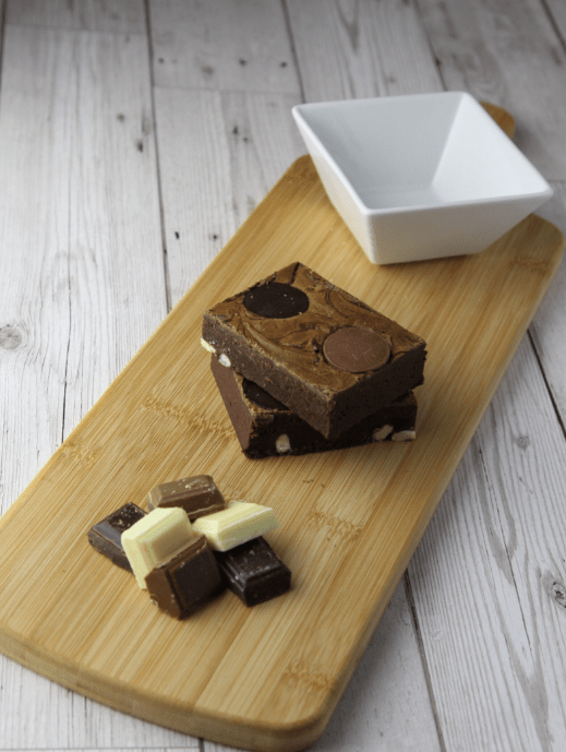 triple chocolate brownie