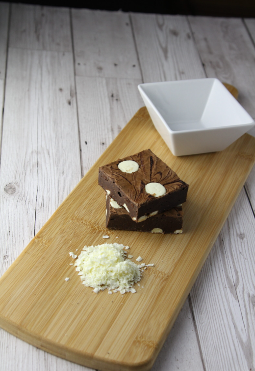 white chocolate chip brownie