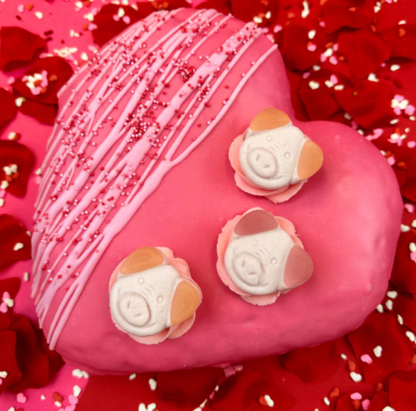 Percy's Paradise- love heart mega dougnut